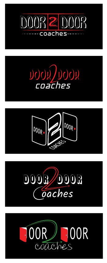 Image of alternative logo design for Door 2 Door Coaches