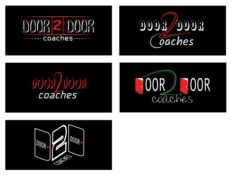 Image of alternative logo design for Door 2 Door Coaches